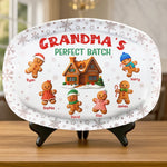 Custom Name Christmas Gingerbread Gifts for Grandma - Personalized Platter