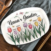 Grandma’s Heart Is A Garden Of Love - Family Personalized Custom Platter - Gift For Mom, Grandma