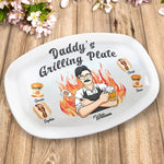 Custom Name Grilling Gifts for Dad - Personalized Platter