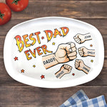 Custom Name Best Dad Ever Gifts for Dad - Personalized Platter