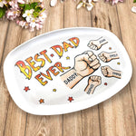 Custom Name Best Dad Ever Gifts for Dad - Personalized Platter