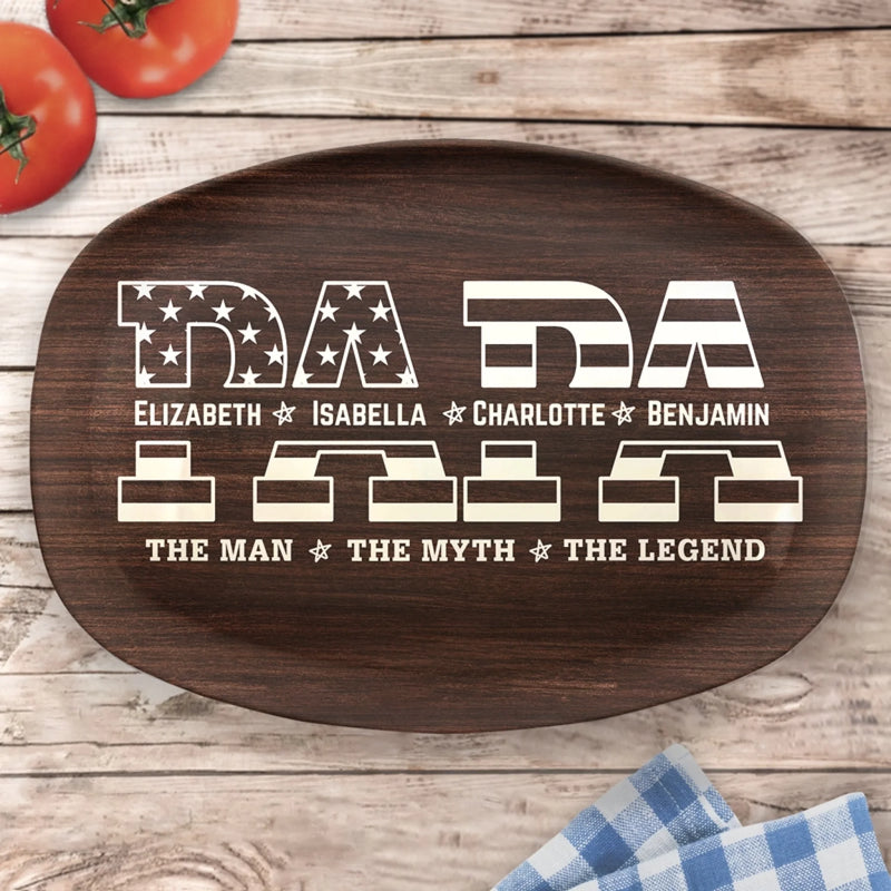 Custom Name Dad Gifts for Father - Personalized Platter