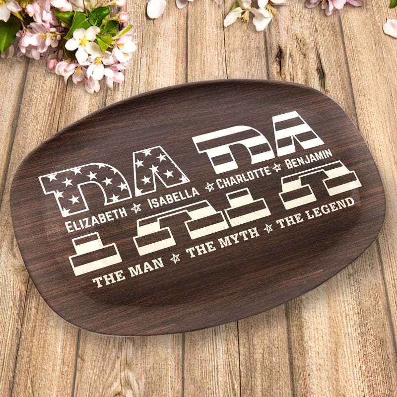 Custom Name Dad Gifts for Father - Personalized Platter