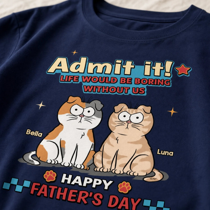 Custom Unisex T-shirt, Premium T-shirt, Hoodie - Personalized Father's Day Gifts For Cat Lovers, Cat Mom And Dad - Cat Hair, Don’t Care