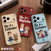 Custom Leather Phone Case - Personalized Father's Day Birthday Gifts For Dog Cat Lovers, Dog Dad And Mom, Cat Owners - Paws And Love Forever