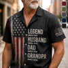 Custom Unisex Tropical Hawaiian Aloha Shirt - Personalized America 250th Anniversary Father's Day Gifts For Dad, Grandpa - Dad Makes Life Brighter