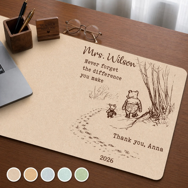 Custom Desk Mat -  Personalized Birthday Gifts For Teachers - A Teacher’s Beautiful Heart