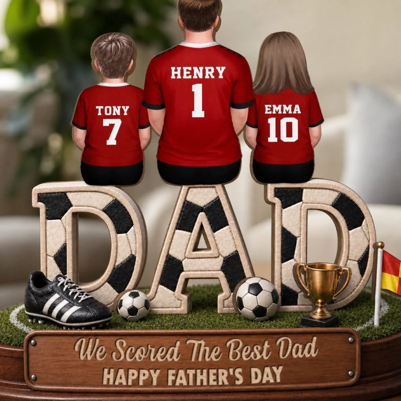 Custom LA 2026 Soccer Dad 2-Layered Wooden Plaque - Personalized Father's Day Gifts For Dad, Grandpa, Soccer Lovers, Sports Fans, Sports Lovers - Built For The Soccer Life
