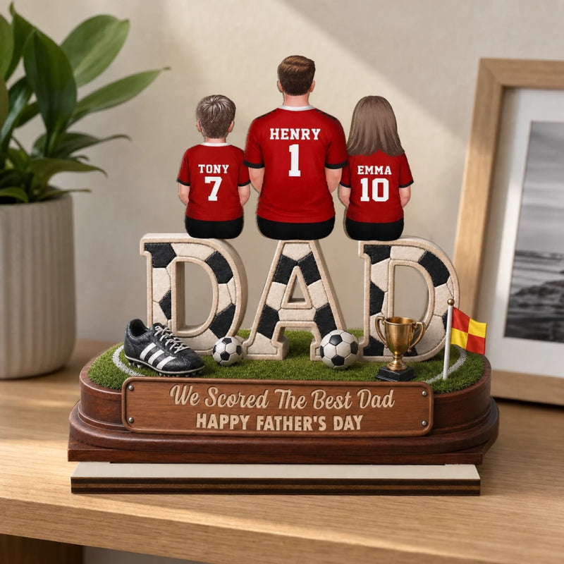 Custom LA 2026 Soccer Dad 2-Layered Wooden Plaque - Personalized Father's Day Gifts For Dad, Grandpa, Soccer Lovers, Sports Fans, Sports Lovers - Built For The Soccer Life