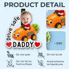 Custom Photo Acrylic Car Visor Clip - Personalized Father's Day Gifts For Dad, Grandpa - Buckled Up With Love