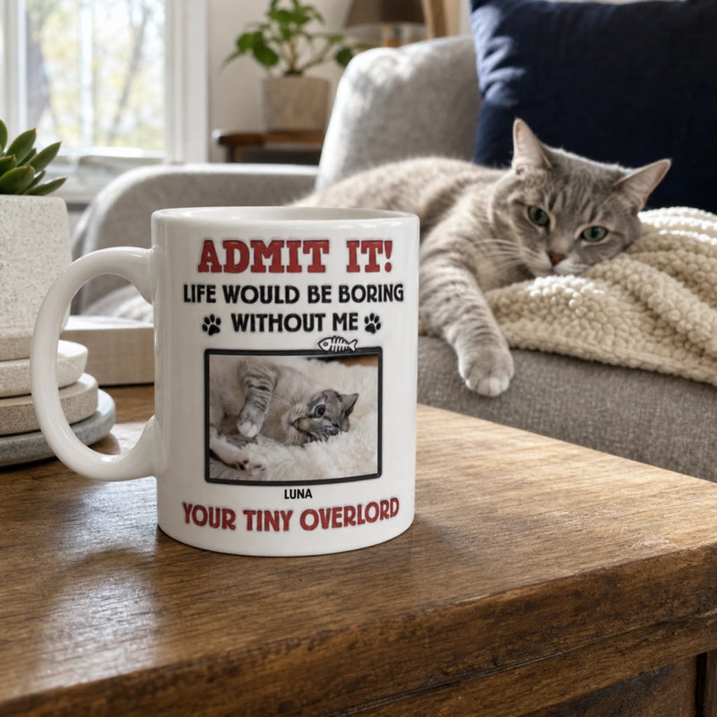 Custom Photo Life Would Be Boring Without Us, We Woof You - Dog & Cat Personalized Custom 3D Inflated Effect Printed Mug - Father's Day, Gift For Pet Owners, Pet Lovers