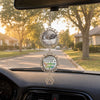Custom Photo A Piece Of My Heart Is At The Rainbow Bridge - Memorial Personalized Custom Metal Car Hanging Ornament With Charm - Sympathy Gift For Pet Owners, Pet Lovers