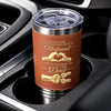 Custom Printed Leather Tumbler - Personalized Father's Day Birthday Gifts For Dad, Grandpa - Forever Grateful For Dad