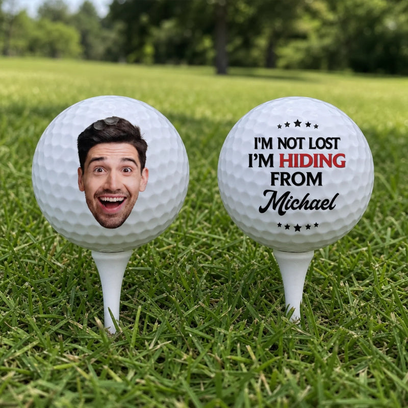 Custom Photo Funny Golf Gifts for Men - Personalized Golf Ball