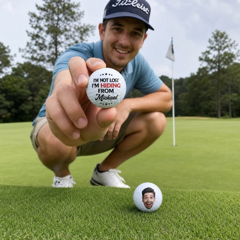 Custom Photo Funny Golf Gifts for Men - Personalized Golf Ball