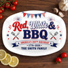 Custom Platter - Personalized America 250th Anniversary Gifts For Mom, Dad, Brother, Sister, Kids - Sparklers, Sauce And Freedom