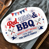 Custom Platter - Personalized America 250th Anniversary Gifts For Mom, Dad, Brother, Sister, Kids - Sparklers, Sauce And Freedom