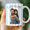 Custom Photo Mug - Personalized Father's Day Birthday Gifts For Dad, Grandpa - Family First Every Sip