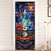 Custom Door Cover - Personalized America 250th Anniversary Gifts For Mom, Dad, Brother, Sister, Kids  - Land Of Liberty Family