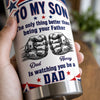 Custom Tumbler - Personalized Father's Day Birthday Gifts For Son - Built Tough Loved Forever