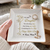 Custom Jewelry Dish - Personalized Mother's Day Birthday Gifts For Daughter - A Graceful Keepsake For Her Story