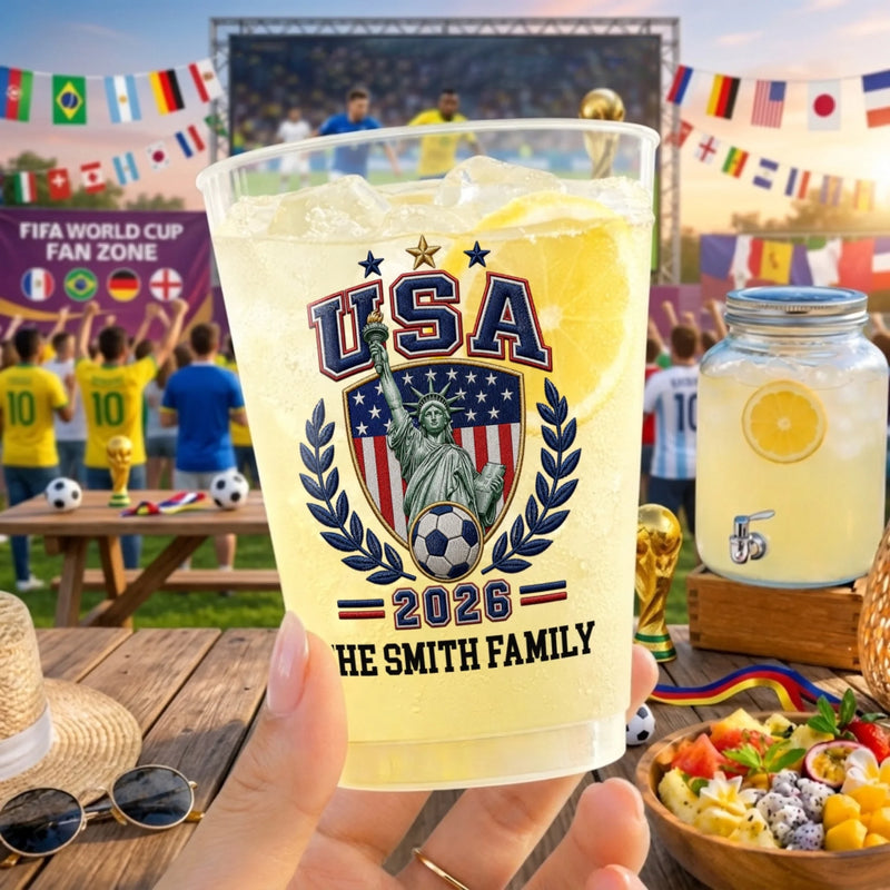 Custom International Soccer Tournament Party Cups - Personalized Birthday Gifts For Soccer Lovers, Sports Fans, Sports Lovers - The Ultimate Game Day Toast