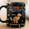 Custom Black Mug - Personalized Mother's Day Father's Day Gifts For Dog Cat Lovers, Dog Dad And Mom, Cat Owners - Sorry For The Chaos