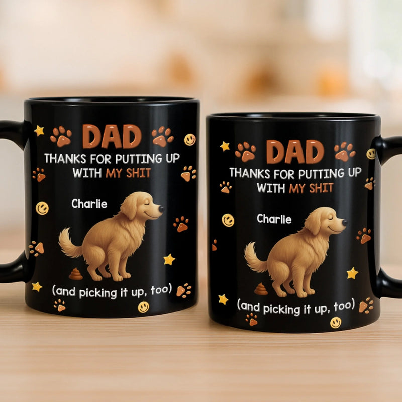 Custom Black Mug - Personalized Mother's Day Father's Day Gifts For Dog Cat Lovers, Dog Dad And Mom, Cat Owners - Sorry For The Chaos