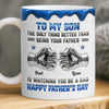 Custom 3D Inflated Effect Printed Mug - Personalized Father's Day Birthday Gifts For Son - Strong Bond Proud Legacy