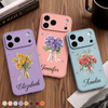 Custom Leather Phone Case - Personalized Best Friend Birthday Gifts For Women, Besties, Sisters, BFF, Daughter - A Bouquet Just For You
