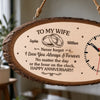 Custom Rustic Wooden Clock - Personalized Anniversary Wedding Gifts For Husband And Wife, Him And Her - Happy Anniversary, Forever Edition