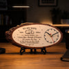 Custom Rustic Wooden Clock - Personalized Anniversary Wedding Gifts For Husband And Wife, Him And Her - Happy Anniversary, Forever Edition
