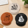Custom Photo Leather Mouse Pad - Personalized Father's Day Birthday Gifts For Dad, Grandpa - Dad Makes Every Memory Better