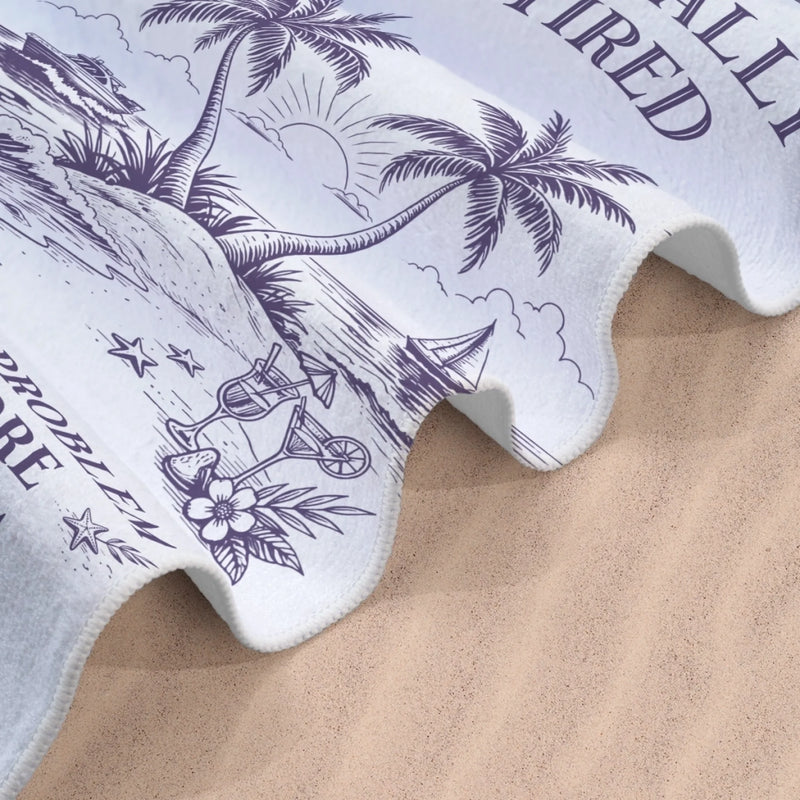 Custom Beach Towel - Personalized Retirement Gifts For Women, Men - Officially Off The Clock