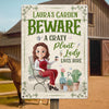 Custom Home Decor Metal Sign - Personalized  Birthday Garden Gifts For Gardeners - Her Green Kingdom, Her Rules