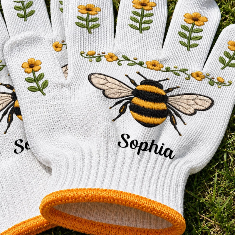 Custom Gardening Gloves - Personalized Birthday Garden Gifts For Gardeners - Growing Love, One Plant Daily