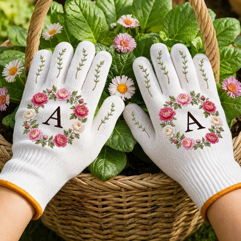 Custom Gardening Gloves - Personalized Birthday Garden Gifts For Gardeners - Good Vibes, Greener Days