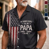 Custom Unisex Tropical Hawaiian Aloha Shirt - Personalized America 250th Anniversary Father's Day Gifts For Dad, Grandpa - Proud Dad Strong Legacy