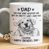 Custom Photo Mug - Personalized Father's Day Birthday Gifts For Dog Cat Lovers, Dog Dad, Cat Owners - You Adopted Me, I Trained You