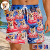 Custom Photo Tropical Hawaiian Aloha Men Beach Shorts - Personalized Summer Vacation And Travel Gifts For Dog Cat Lovers, Dog Dad And Mom, Cat Owners - Home of the Paws