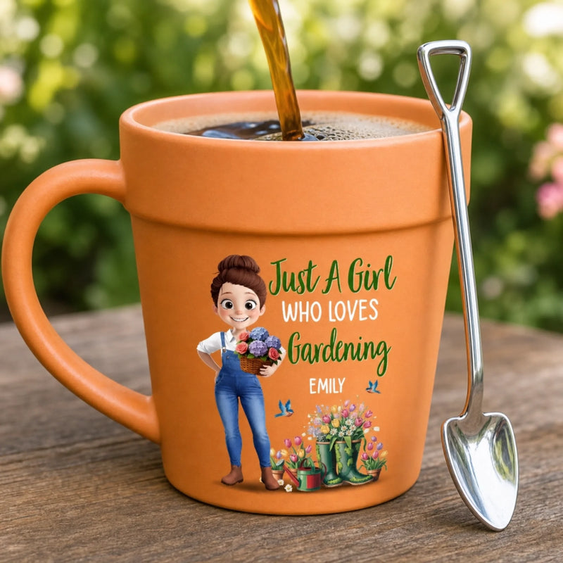 Custom Name Gardening Gifts for Gardeners - Personalized Plant Pot Mug
