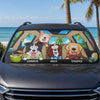 Custom Auto Windshield Sunshade, Car Window Protector - Personalized Birthday Gifts For Dog Cat Lovers, Dog Dad And Mom, Cat Owners - Life’s Better With Paws