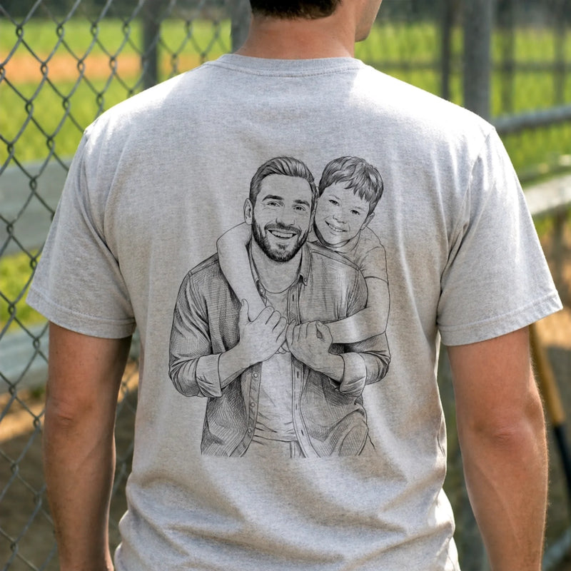 Custom Photo Unisex T-shirt - Personalized Father's Day Birthday Gifts For Dad, Grandpa - The One I Love Most