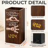 Custom Pen Holder With Clock - Personalized Father's Day Birthday Gifts For Dad, Grandpa, Husband - Forever Thankful For Your Love