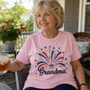 Custom T-shirt, Premium T-shirt, Hoodie - Personalized 4th Of July Gifts For Mom, Grandma - Family Lights Up Her World