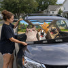 Custom Auto Windshield Sunshade, Car Window Protector - Personalized Birthday Gifts For Dog Cat Lovers, Dog Dad And Mom, Cat Owners - Where Paws Go, Joy Follows