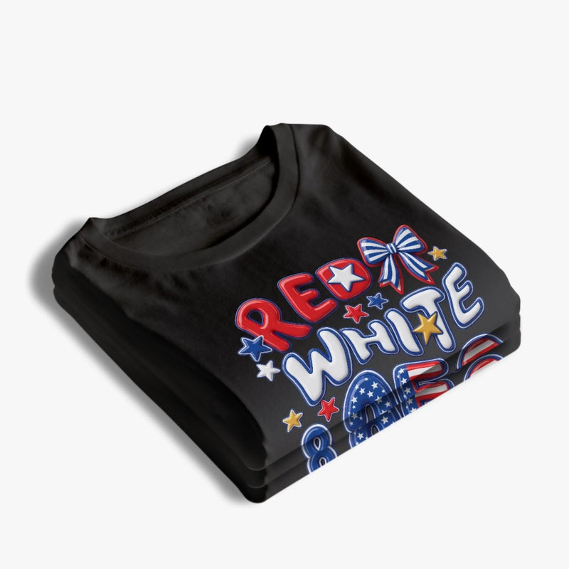 Unisex T-shirt, Premium T-shirt, Hoodie - America 250th Anniversary Gifts For Men And Women – Red White Blue Glitter Style