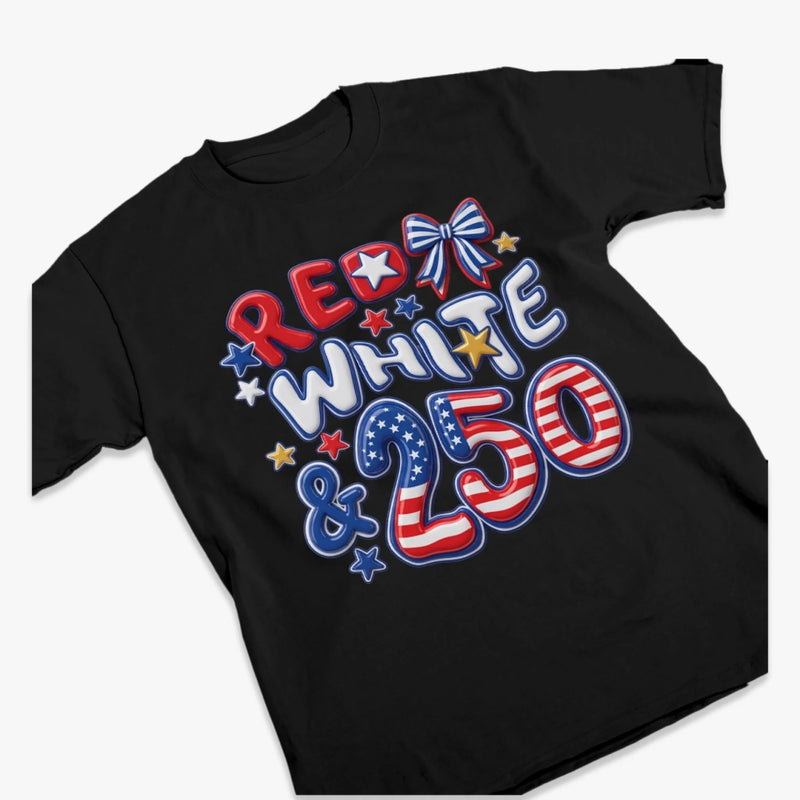 Unisex T-shirt, Premium T-shirt, Hoodie - America 250th Anniversary Gifts For Men And Women – Red White Blue Glitter Style