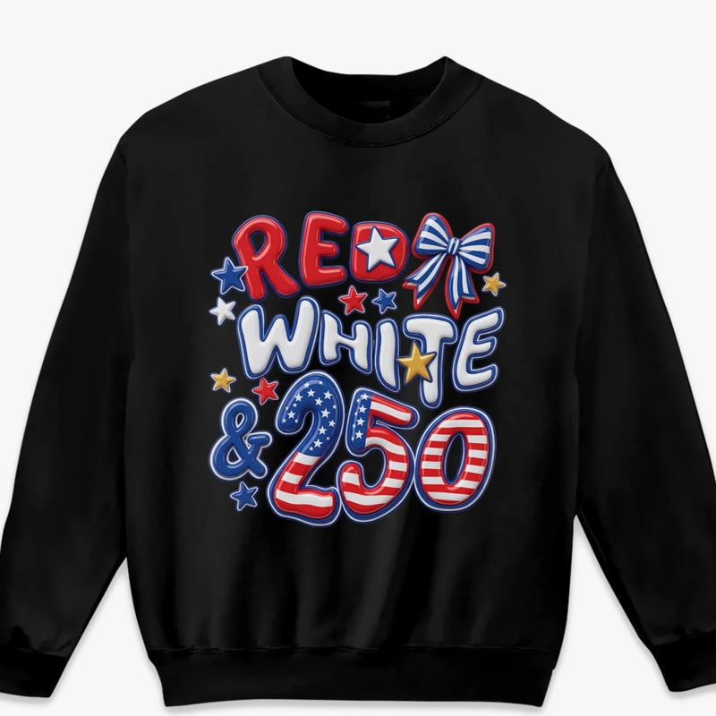 Unisex T-shirt, Premium T-shirt, Hoodie - America 250th Anniversary Gifts For Men And Women – Red White Blue Glitter Style