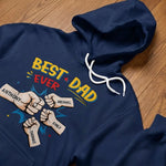 Custom Unisex T-shirt, Premium T-shirt, Hoodie – Personalized Father's Day Birthday Gifts For Dad, Grandpa – Dad Is My First Hero